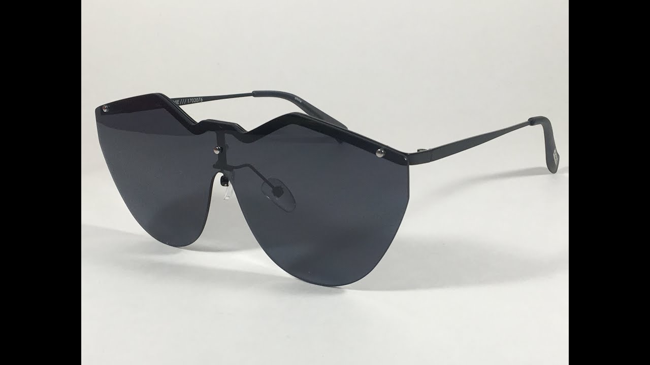 Le Specs Noir De Vie Sunglasses Matte Black Metal Frame Solid Gray Single Lens LSP1702076
