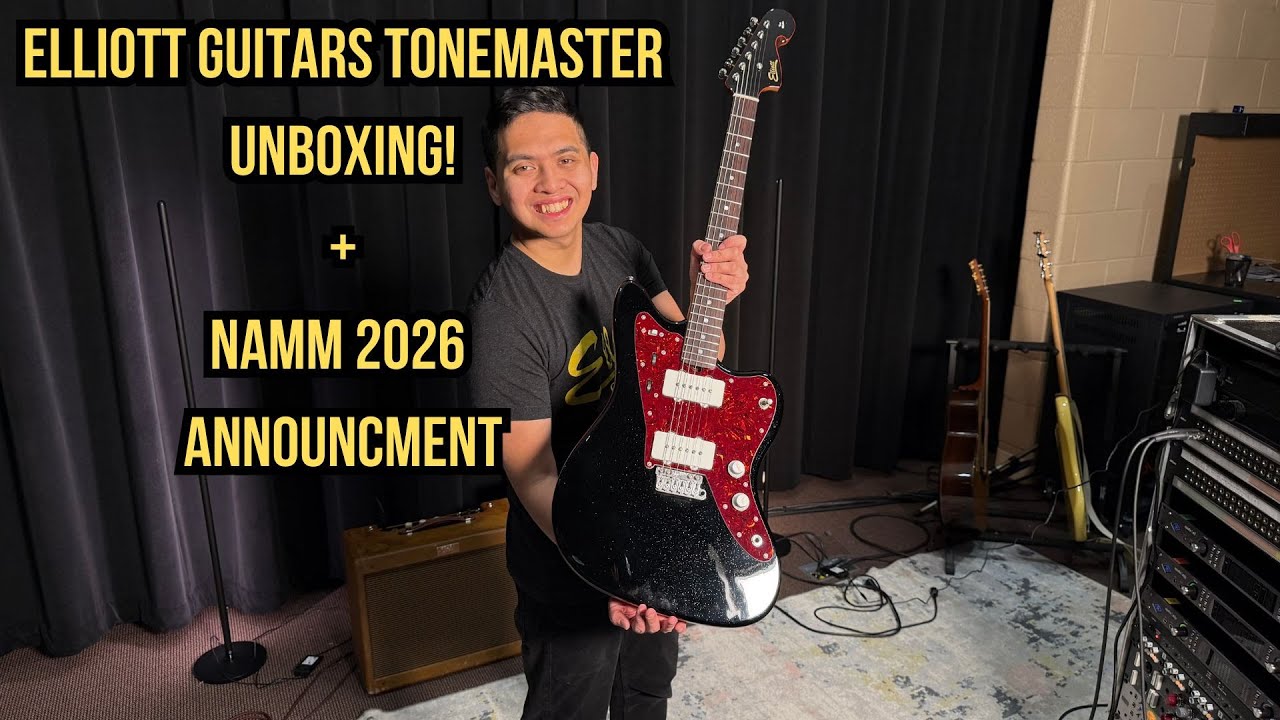 Распаковка гитар Elliott Guitars TONEMASTER + анонс на NAMM 2026 и анонс исполнителя для тремоло ...