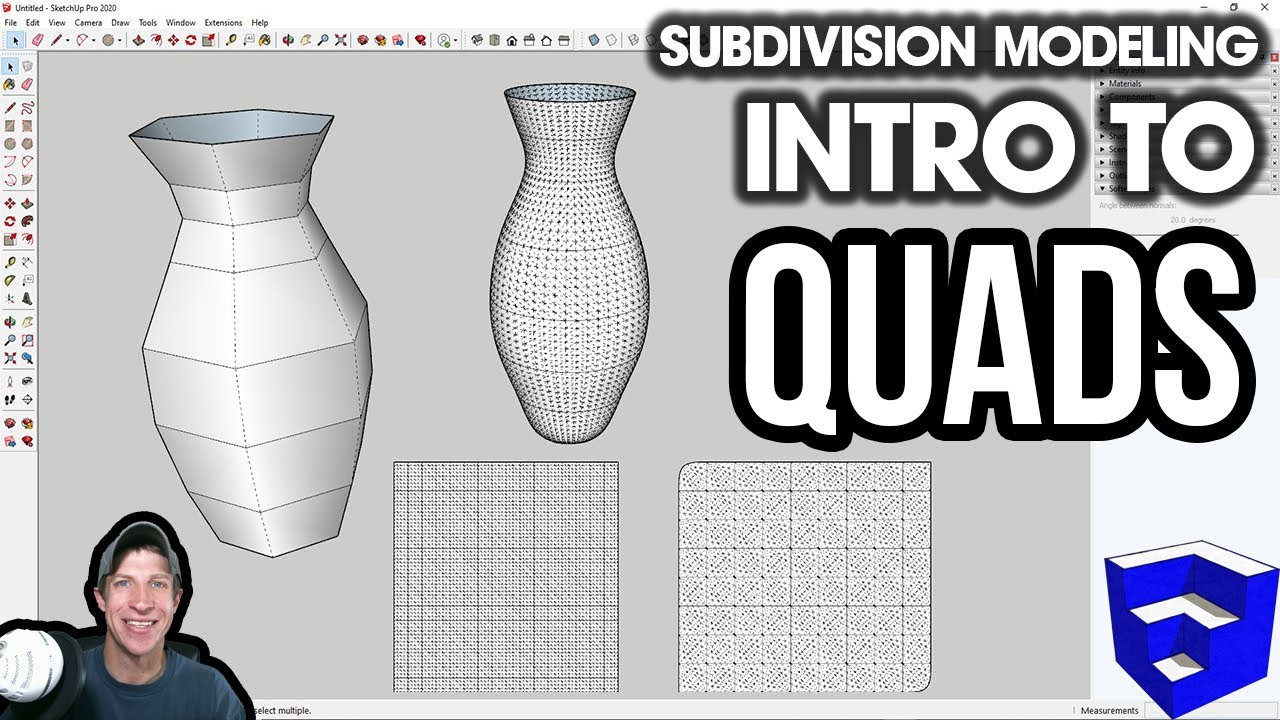 Intro to Quad Modeling - Subdivision Modeling for SketchUp Tutorial - Part 2
