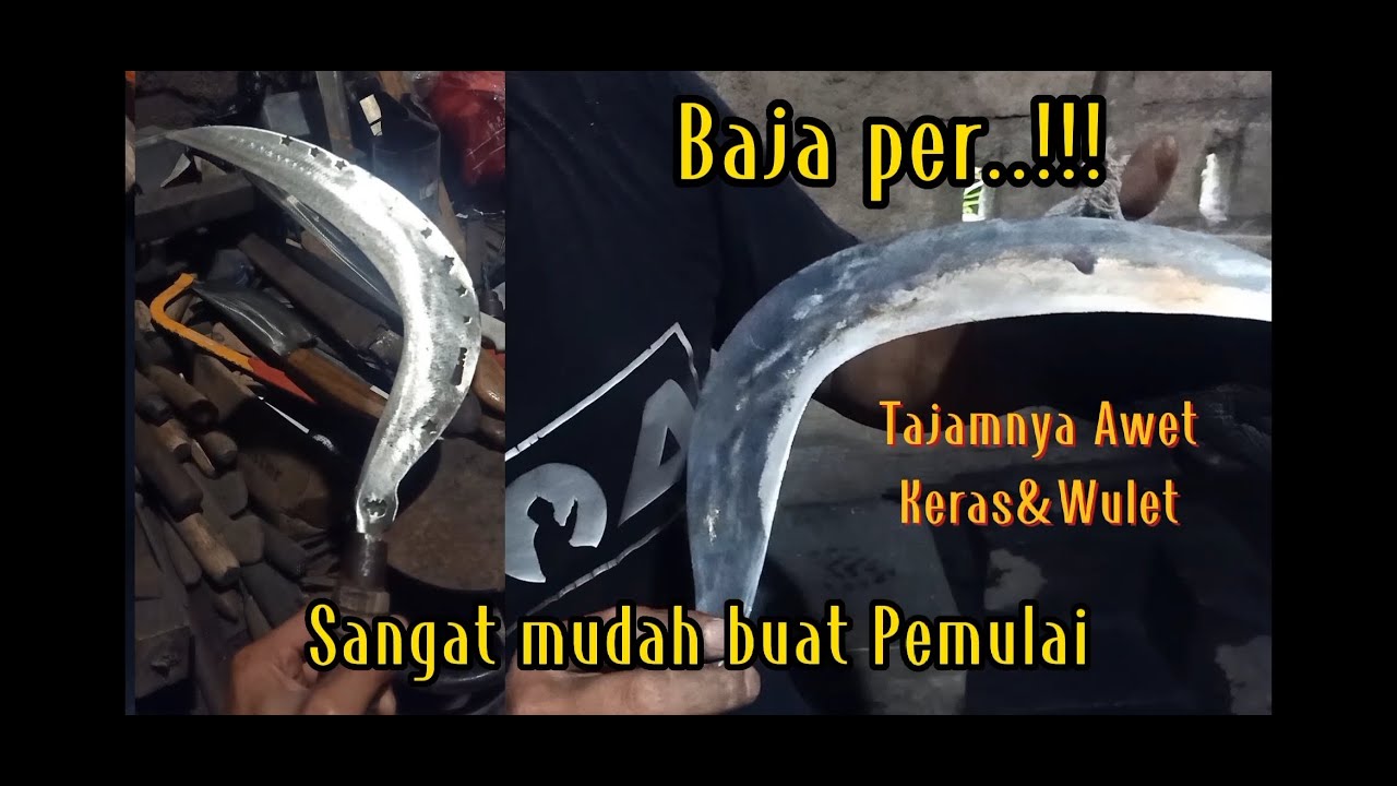 Proses Full Cara Membuat Sabit/Arit Rumput Super Tajam Di Sepuh Dengan Media Air