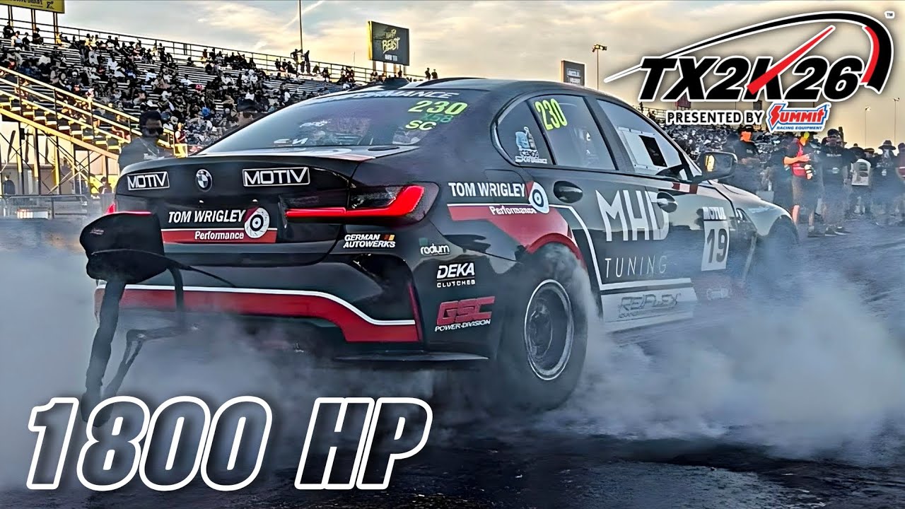 1800 HP BMW M3 G80 X-Drive | 7.68s 1/4 Mile @ 293 km/h (182 mph) | TX2K26 Drag Racing 