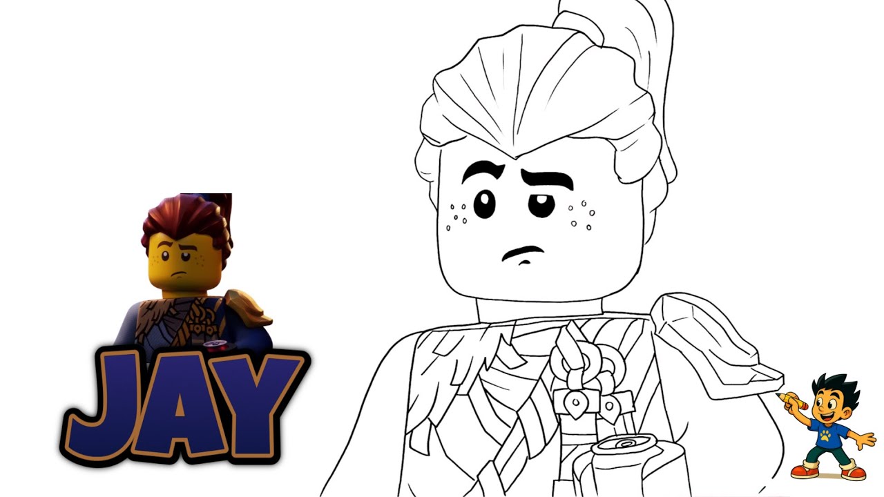 How to Draw Jay | LEGO: Ninjago Dragons Rising #ninjago #ninjagojay #drawingvideo 