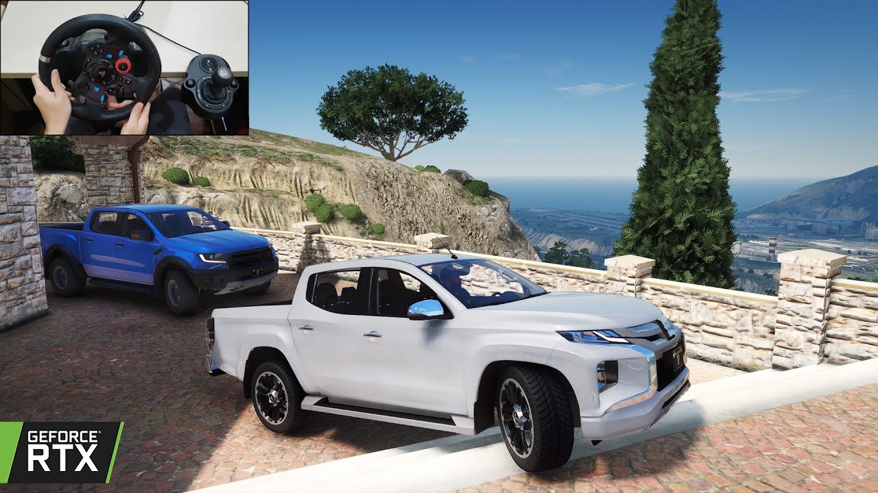 Mitsubishi Triton & Ford Ranger Raptor | OFFROAD CONVOY | GTA 5 | Steering wheel gameplay