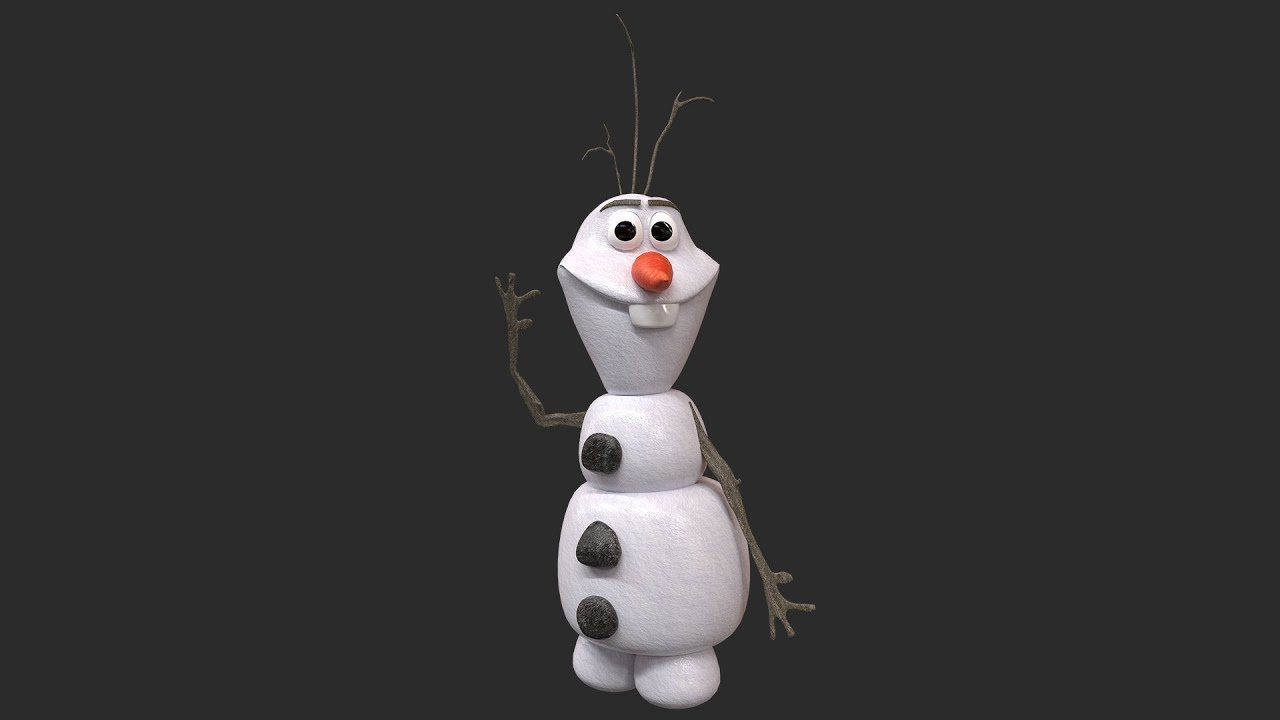 Wings 3D - Olaf from frozen|Timelapse - Takeart