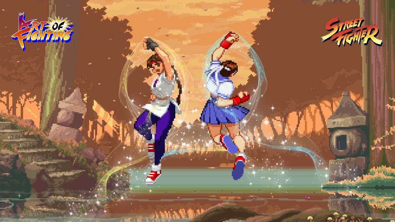 Sakura Kasugano vs Yuri Sakazaki l Art of FIghting X Street Fighter l Capcom X SNK
