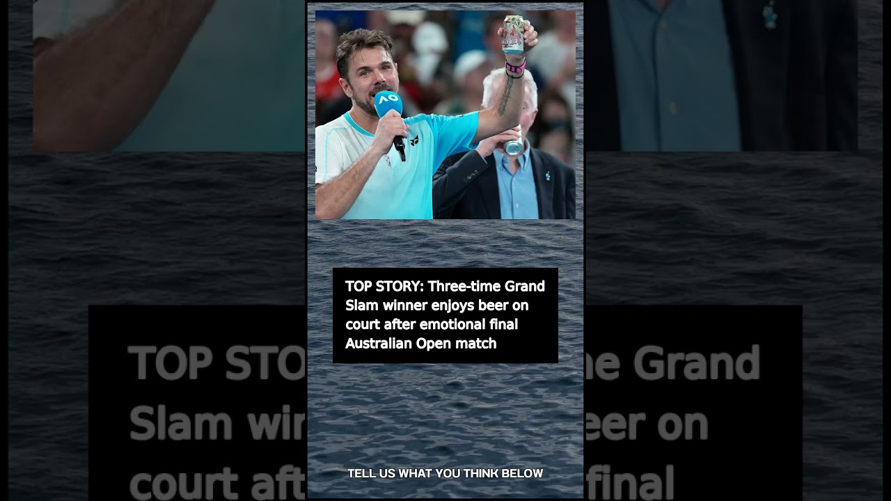Three-time Grand Slam winner enjoys beer on court after emotional final A