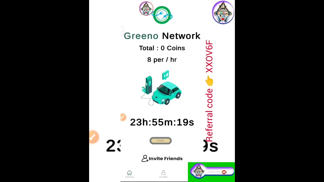 Greeno Network (Mining) ✅ inoti iramota, referral code: XXOV6F