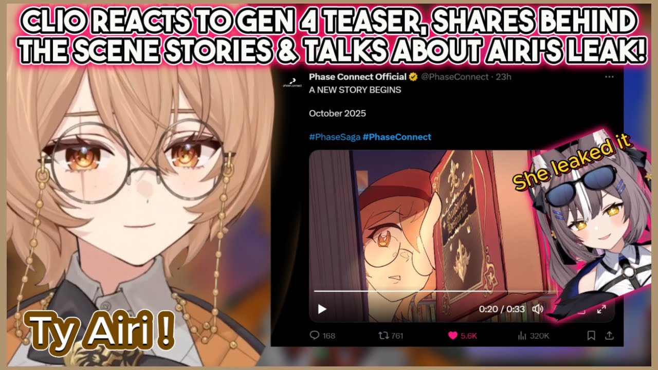 Clio Reacts to Gen 4 Teaser, Shares BTS Stories & Talks About Airi&rsquo;s Leak! 👀| Clio Aite Clips