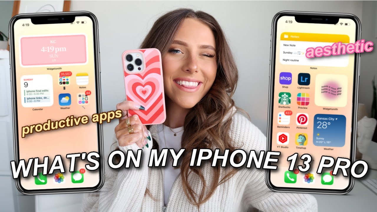 WHAT’S ON MY IPHONE 13 PRO | aesthetic + productive widgets (iOS 15)