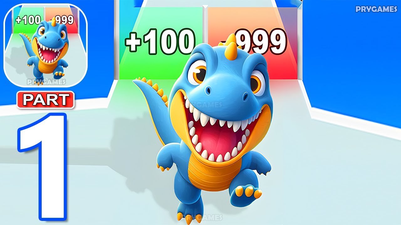 Dino Rush: Dinosaur Evolution - Gameplay Walkthrough Part 1 Dino Run Evolution Game (Android,iOS)