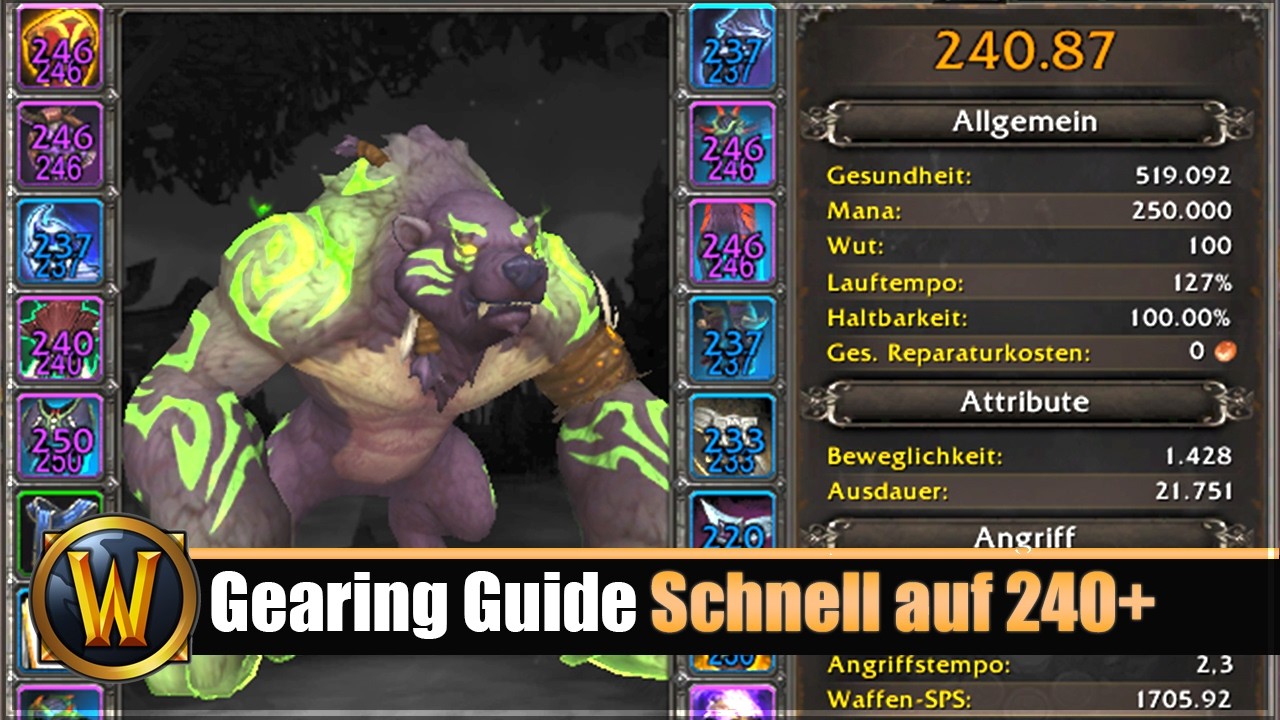 Midnight Gearing Guide: Schnell auf 240+ Gear - so gehts!