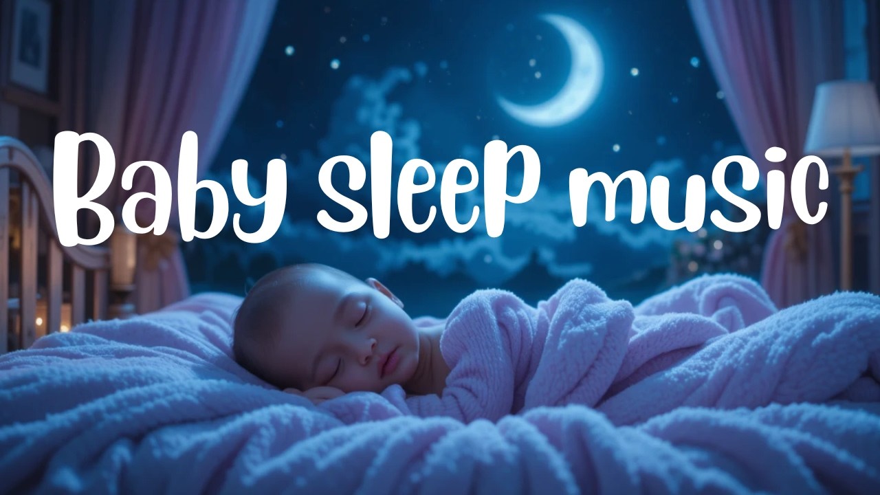 3 hours kids sleep music | Black screen bedtime lullaby for babies