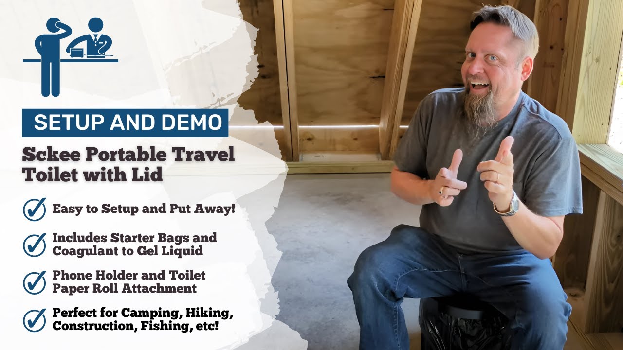 Demo and Review - Sckee Foldable Portable Travel Toilet