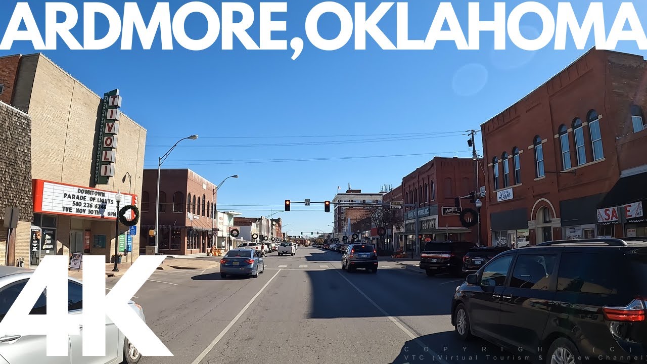 [4K] Ardmore, Oklahoma - Main street, Downtown & Drive around the town @ Ardmore. #ardmore #oklahoma