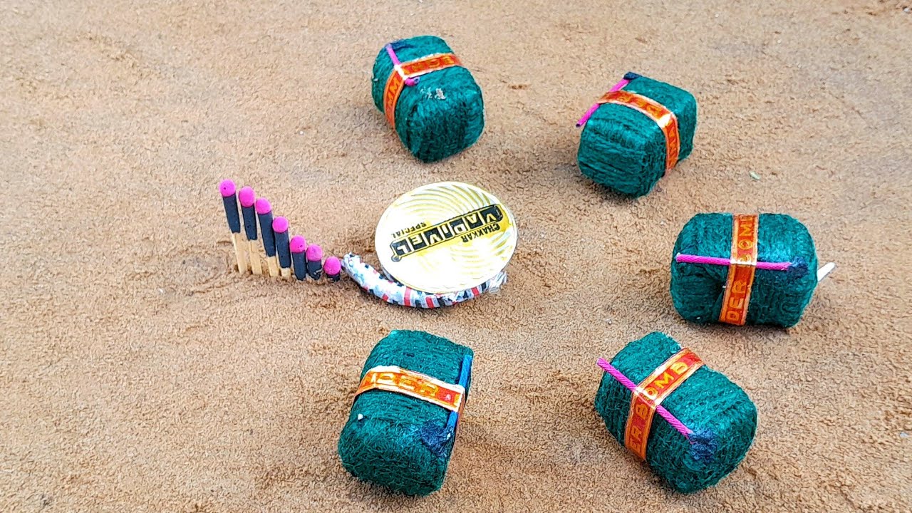 Matchstick chain reaction with diwali fireworks firecracker testing 2022