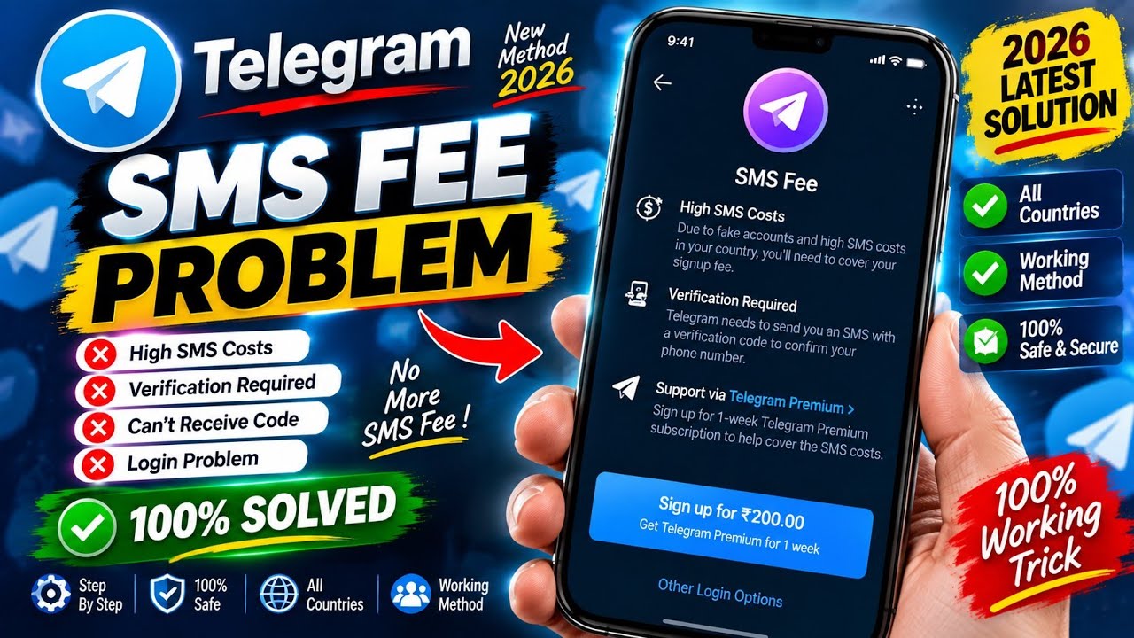 Telegram SMS Fee Problem | Telegram Login Problem | Telegram Code SMS Problem | One Time SMS Fee