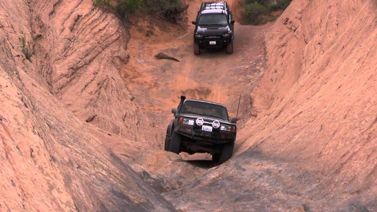 Land Cruiser on hell's gate in Moab, UT.