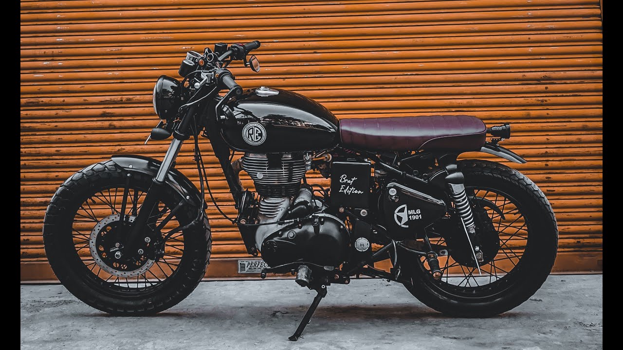 Royal Enfield Classic 350 Modified to Brat Style