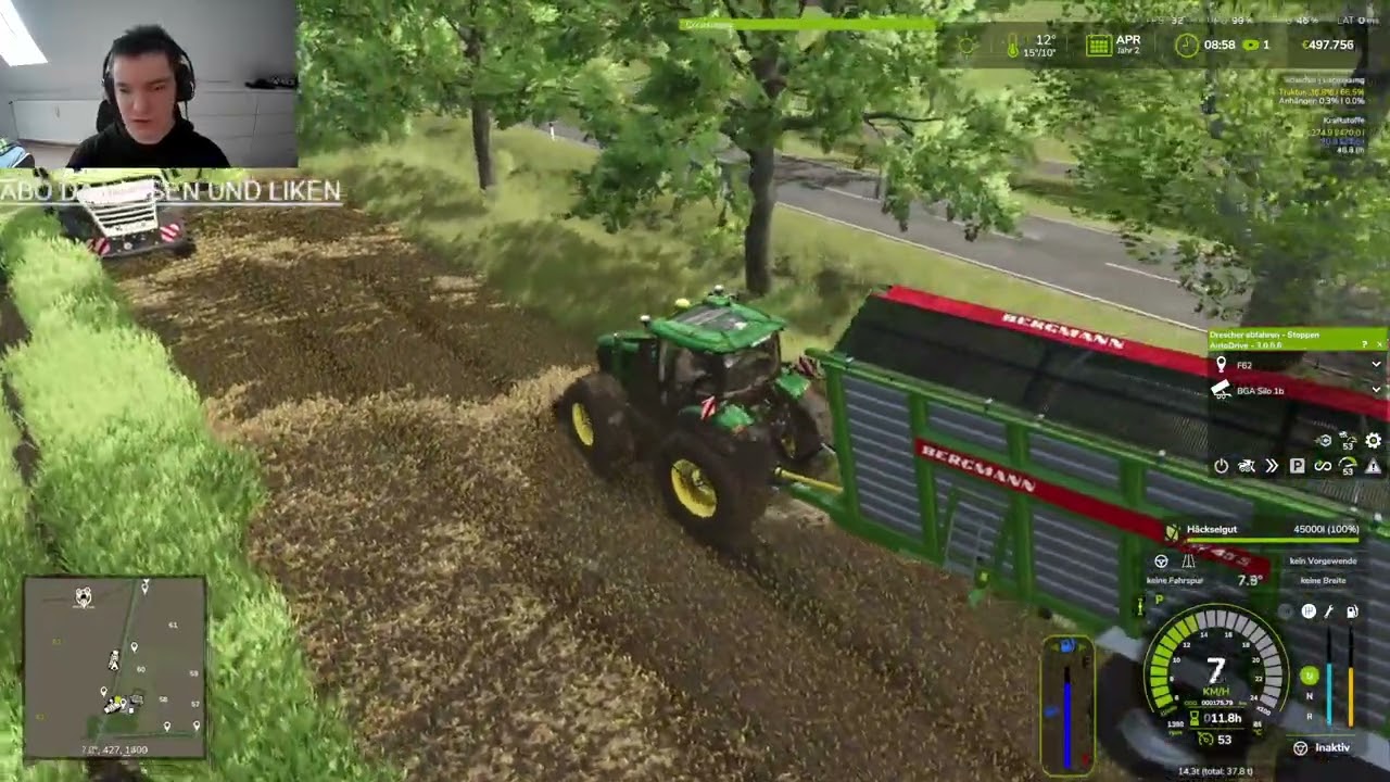LS25 Klattenhof Grünroggen Ernte Läuft an #farmingsimulator25 #farmingsimulator