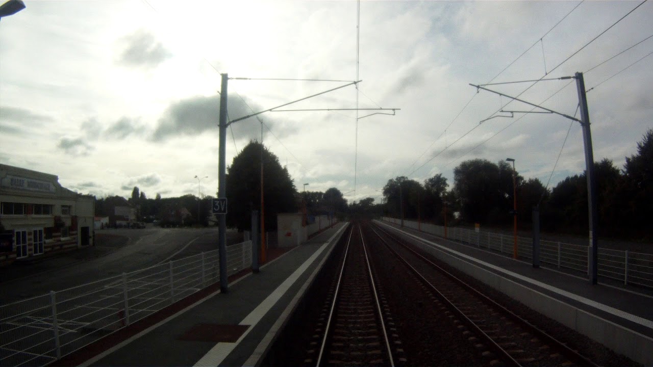 en cabine du train Lille Bethune 2