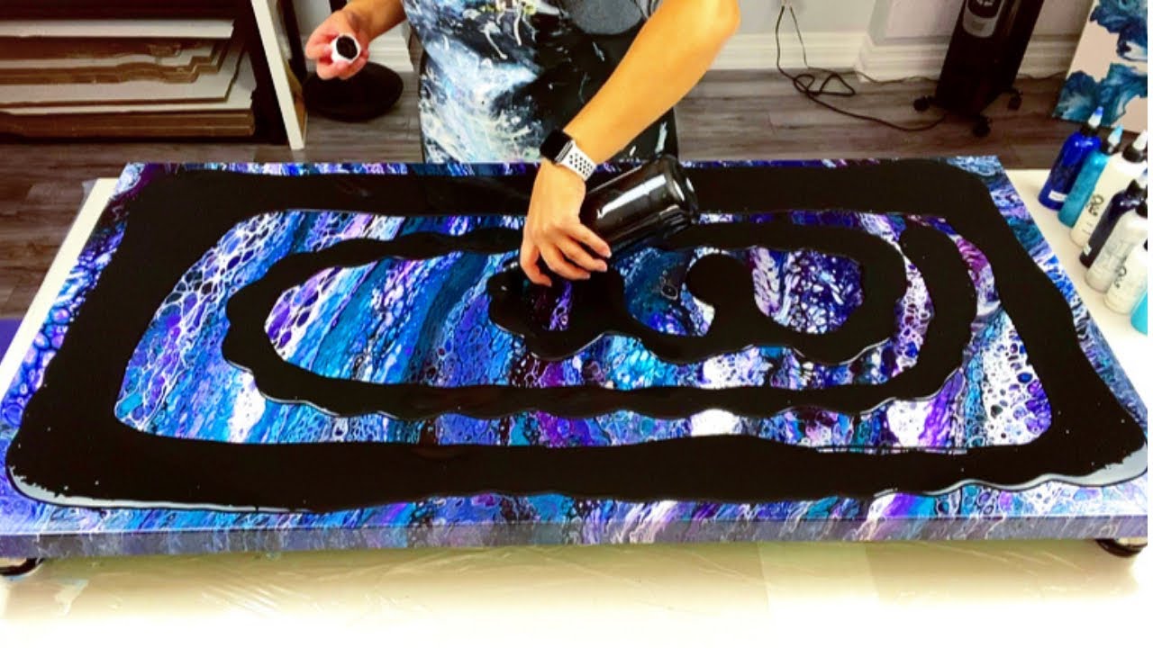 # 382 - WILL IT WORK?? Amazing Results! Pouring over an old piece | Fluid Art | Acrylic Pouring