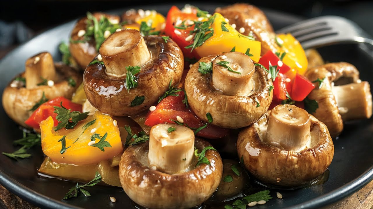 Целые грибы с чесноком – лучше, чем мясо! Всего за 10 минут!