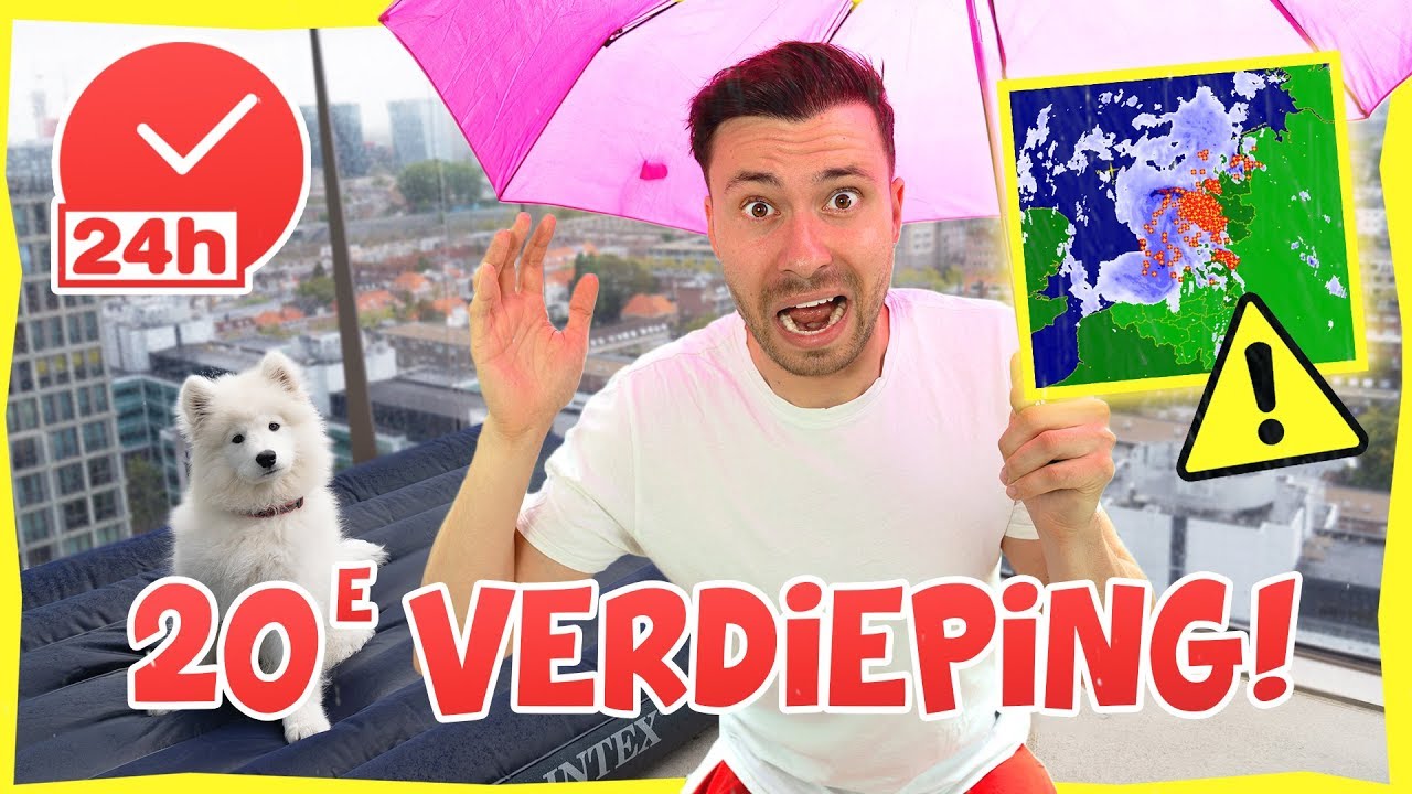 24 UUR OVERLEVEN OP MIJN BALKON! (20 HOOG) | *Challenge*