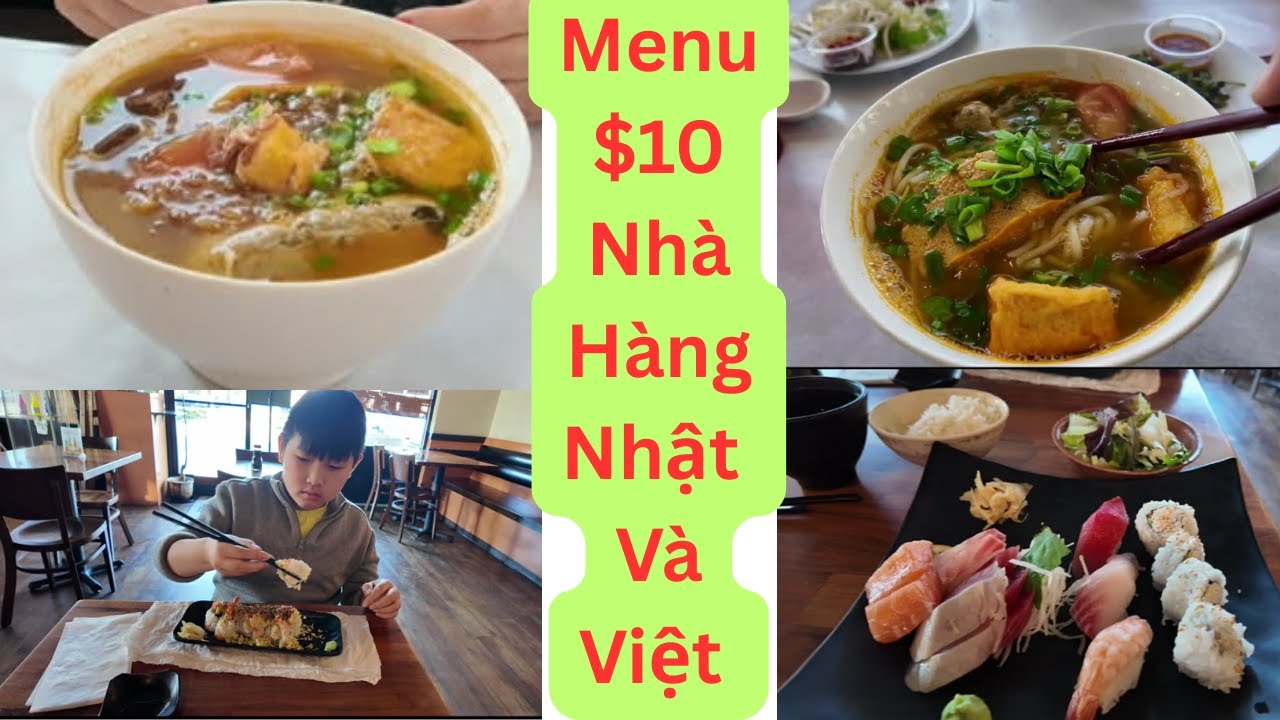 $10 Menu Đồ ăn Quán ViệNam Và Nhật 