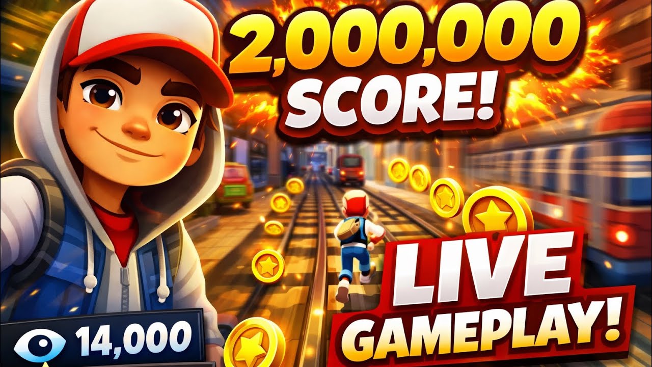 Finally Hit 2M Score! 😱 Full Live Gameplay #subwaysurfers #gameplay #livestreaming 