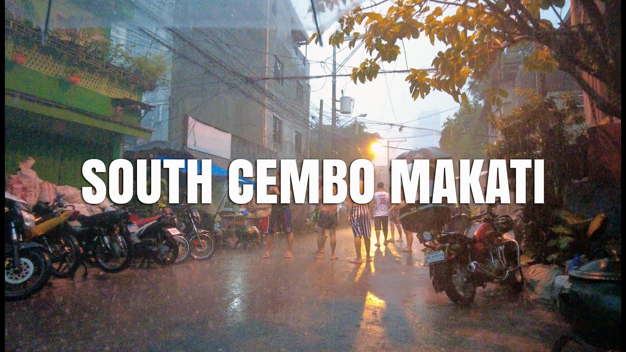 [4K] Walking in Super Heavy Thunderstorm in South Cembo Makati | Binaural Rain on Umbrella