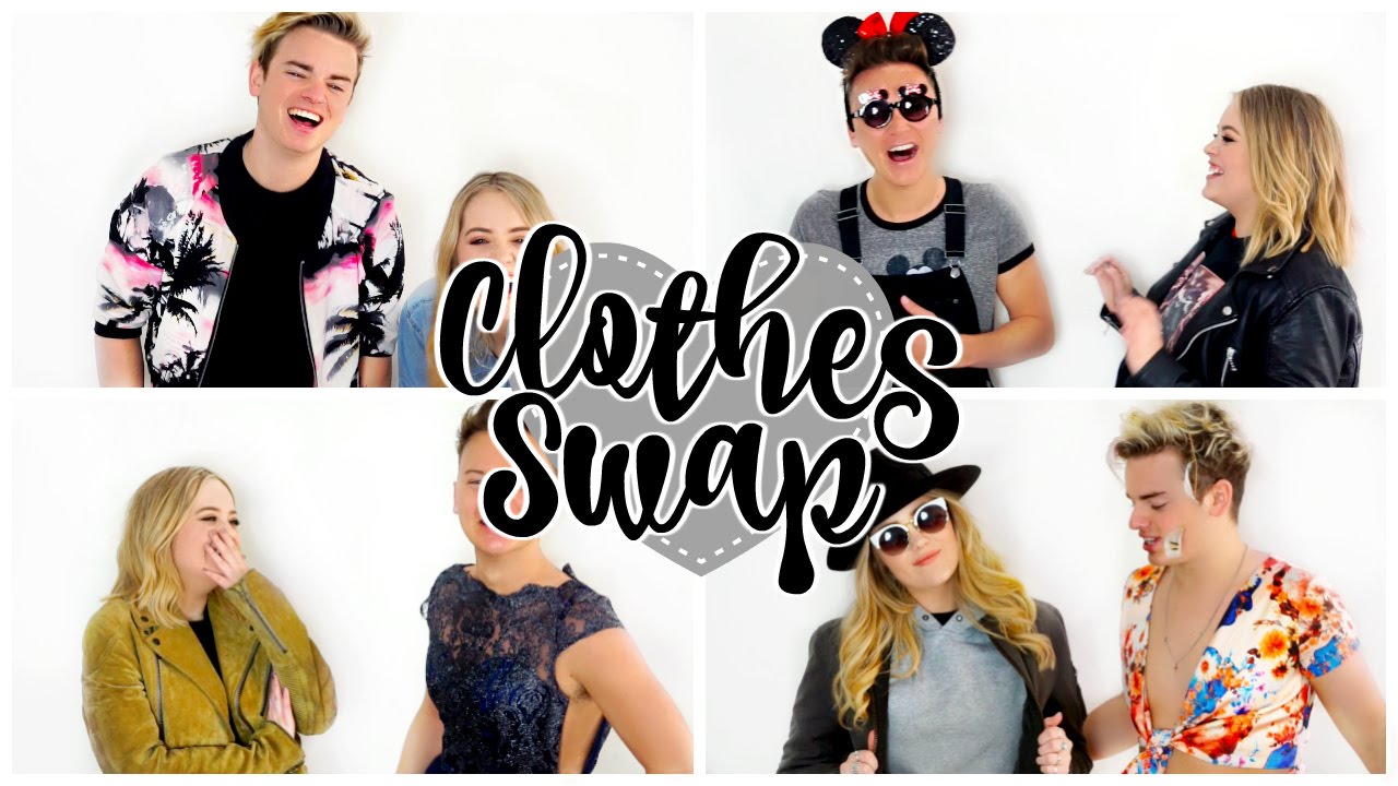 SWITCHING CLOTHES CHALLENGE WITH JACK MAYNARD & CONOR MAYNARD | LucyAndLydia