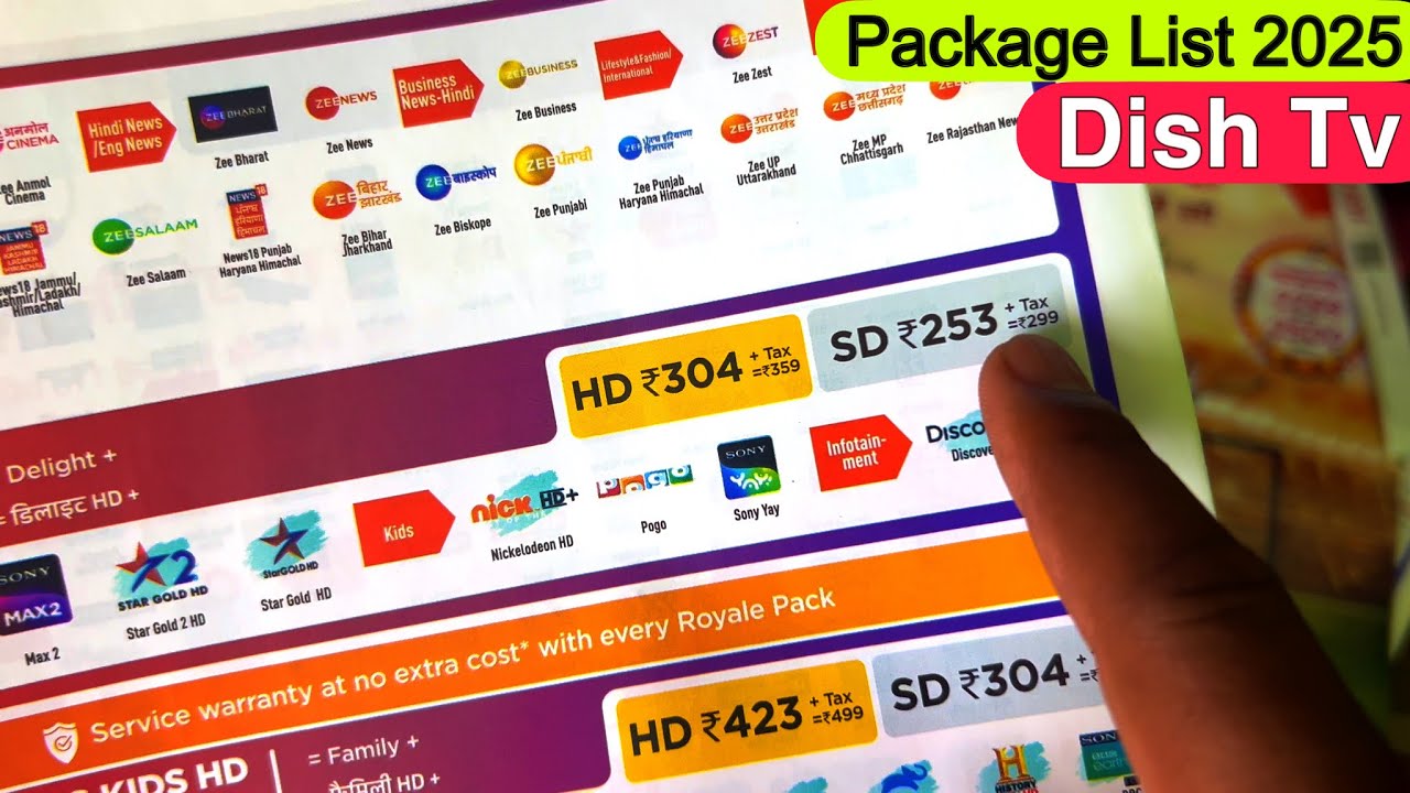 Dish TV All Channels List 2025 | Latest Dish TV Combo Packs with Price | Full Details Hindi