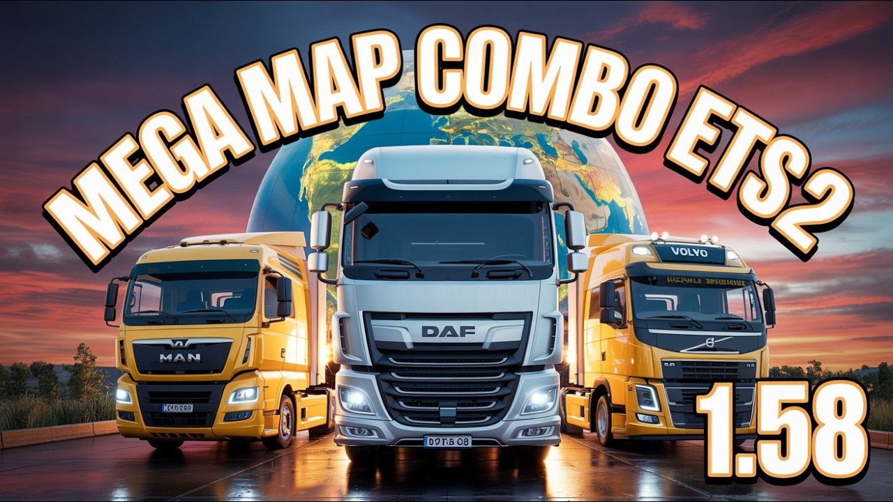 Mega Map Combo | Глобальная сборка карт для ETS2 1.58 | Полный обзор и установка