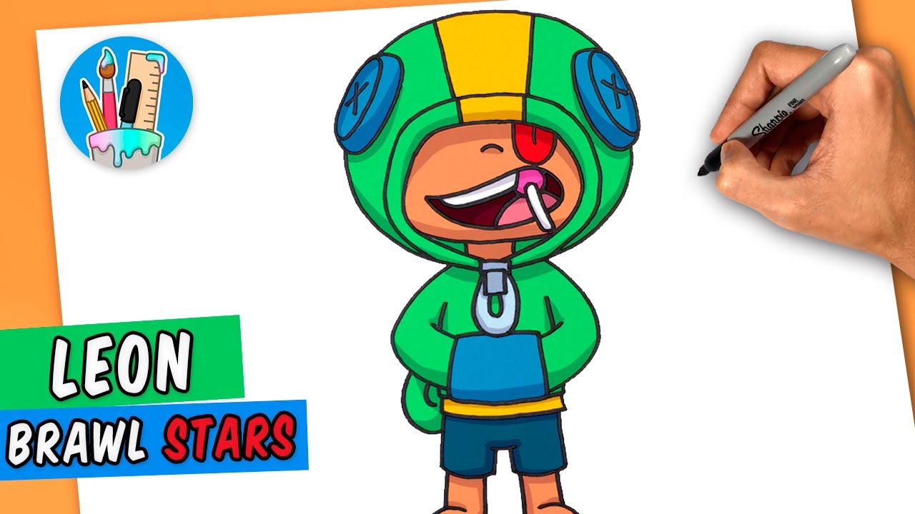 CÓMO DIBUJAR A LEON | BRAWL STARS - Fácil Paso a Paso