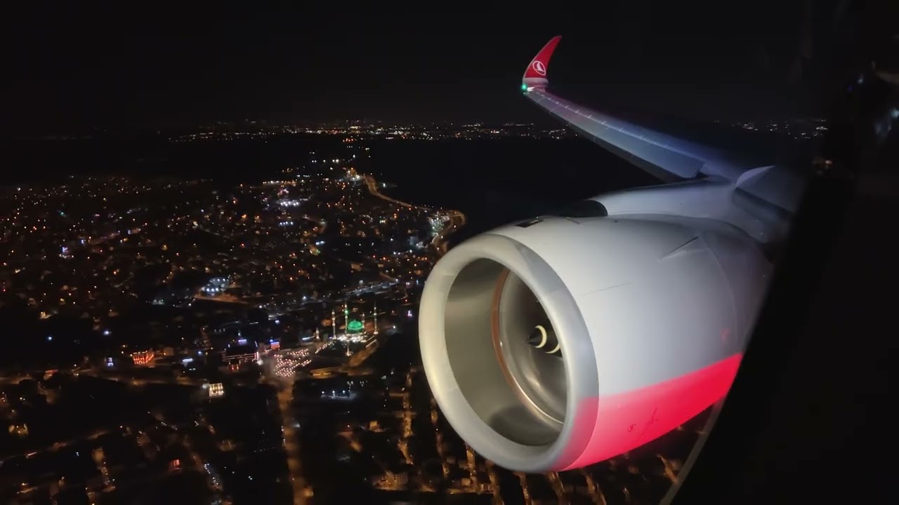 Turkish Airlines A350-900 Approach and Landing | Istanbul IST