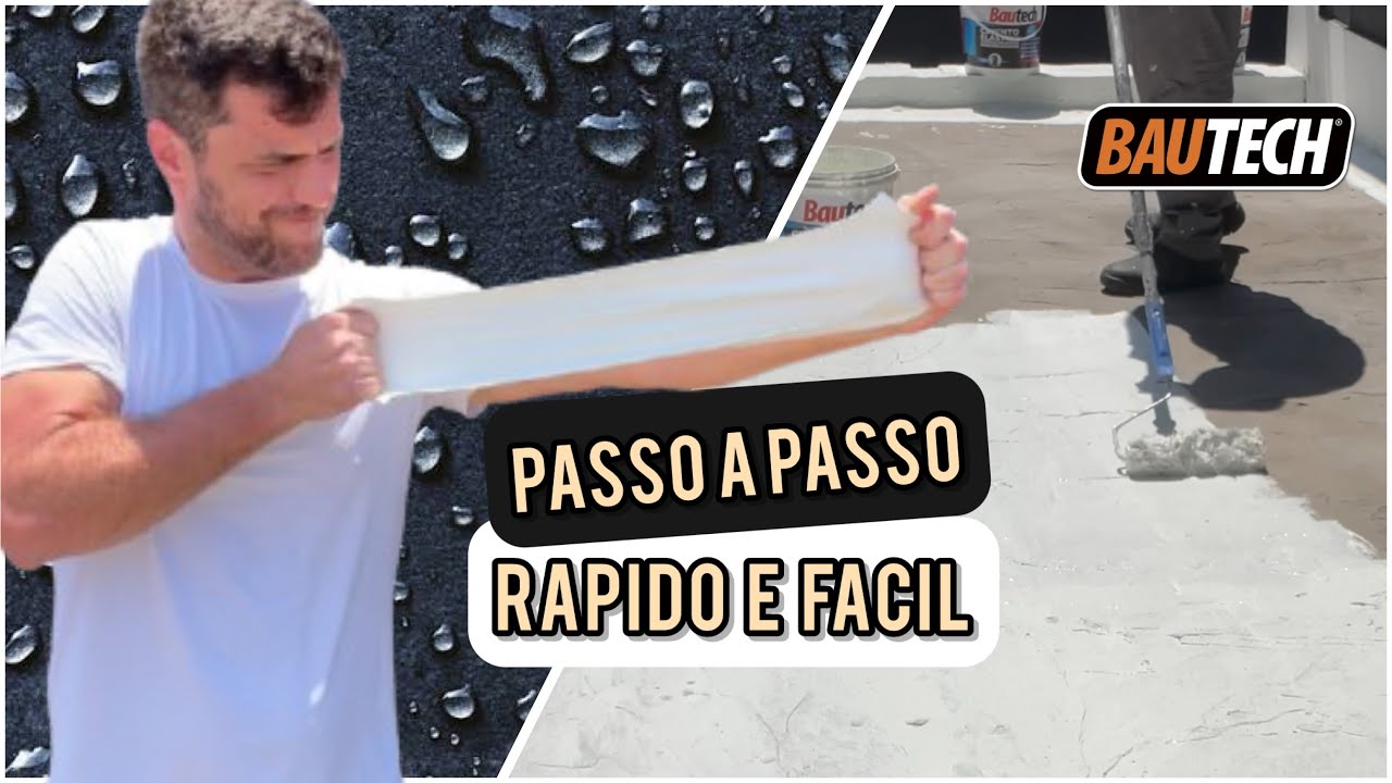 COMO IMPERMEABILIZAR A SUA LAJE CIMENTO ELÁSTICO / passo a passo em menos de 3 minutos #obra #casa