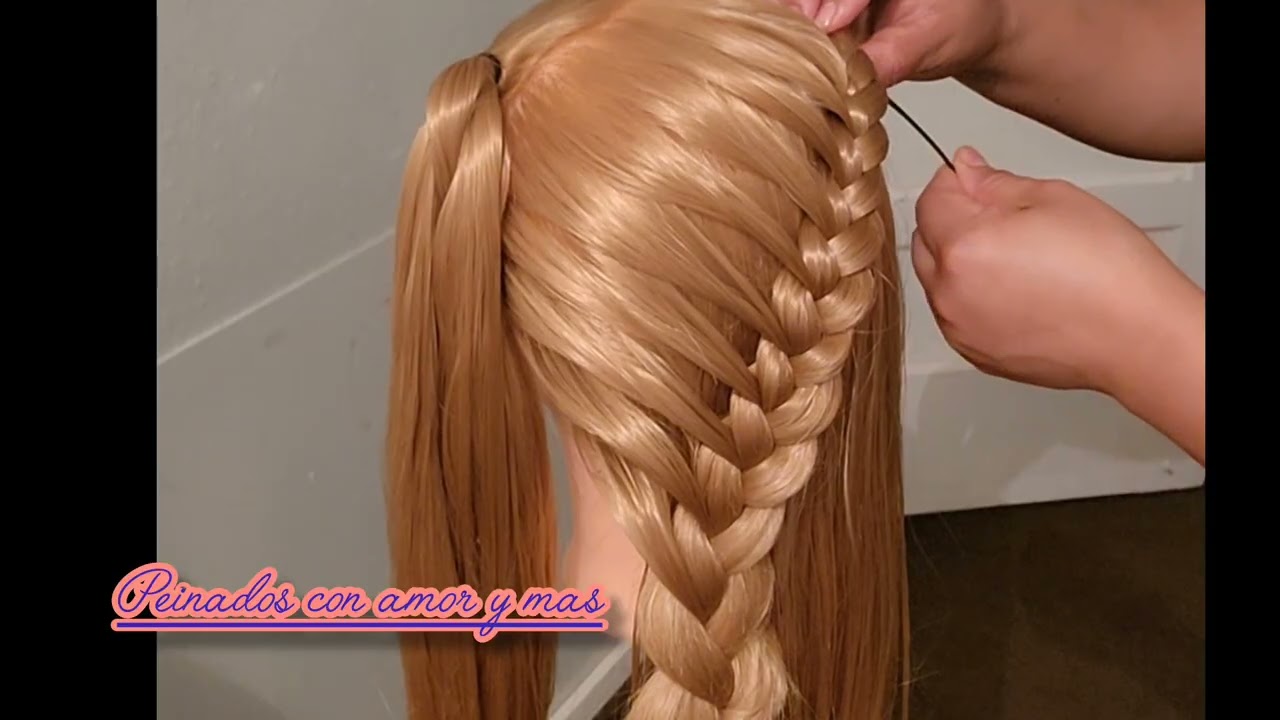 Estas 2 trenzas quedan muy bonitas. . Intentalo hacer. ♥️