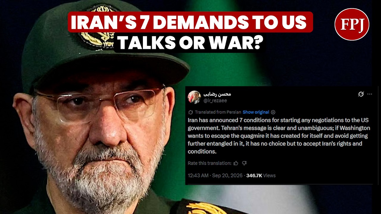 Iran Sends 7 Conditions To US Via Qatar For Talks, Warns Of 'Decisive War' If Rejected