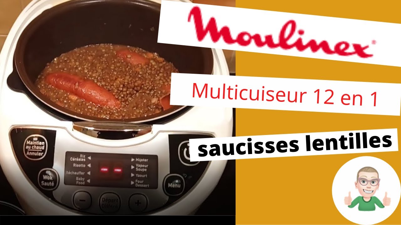 Saucisses lentilles au multicuiseur 12 en 1 Moulinex