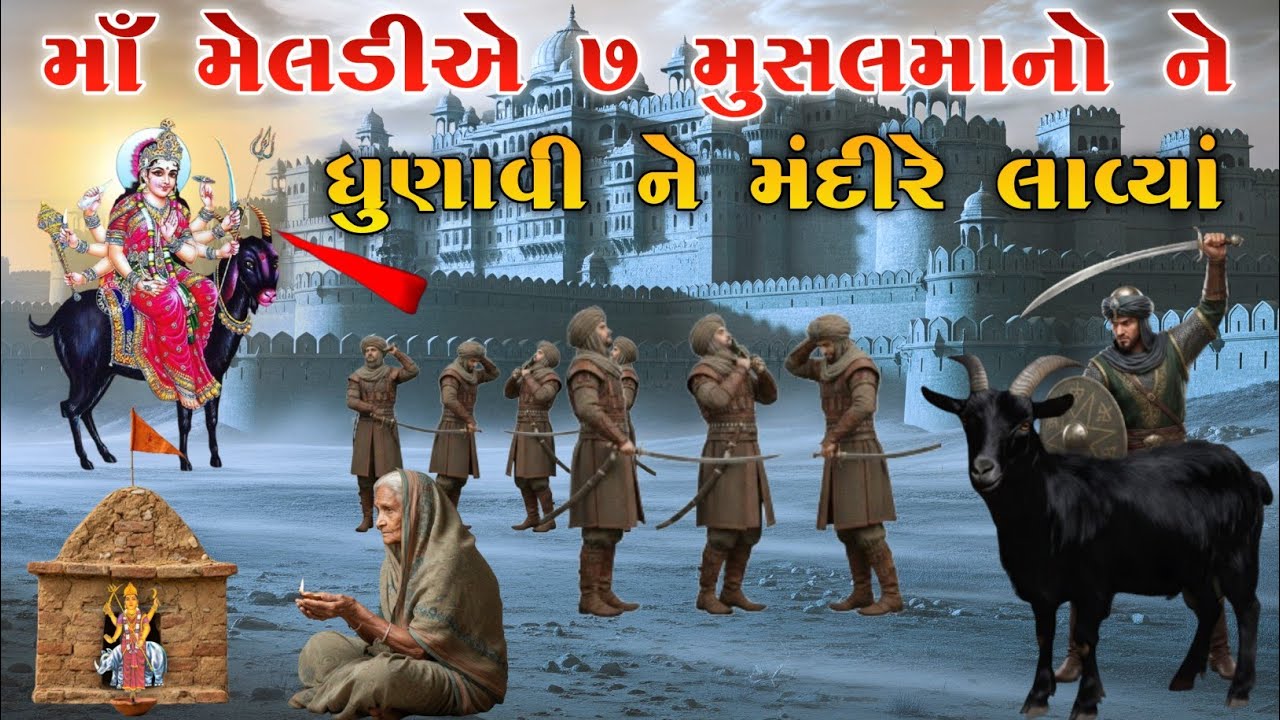 માઁ મેલડીએ ૭ મુસલમાનો ને ધુણાવી ને મંદીરે લાવ્યાં | Meladi ma no itihas | vahanvati digital