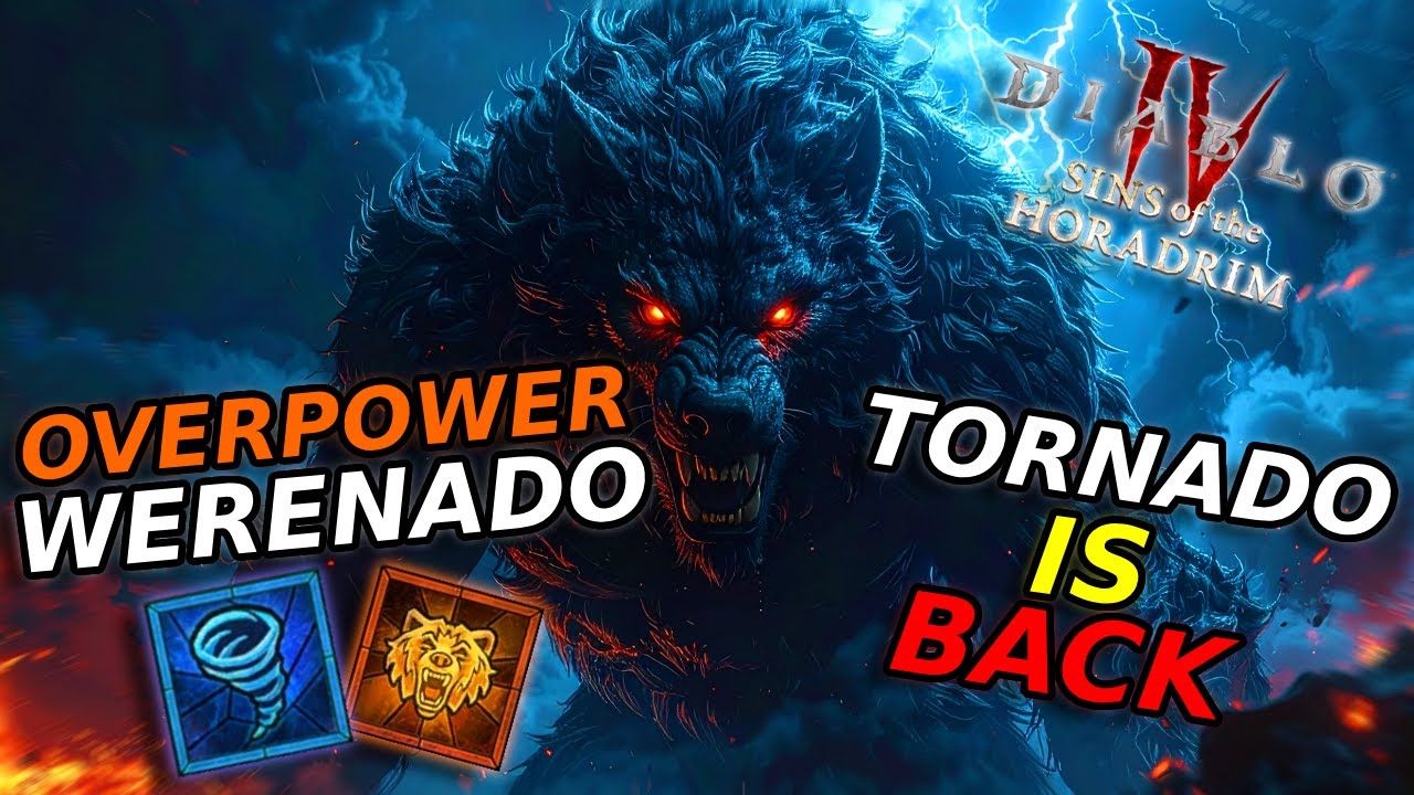 Diablo 4 OVERPOWER WERENADO BUILD TORNADO IS BACK! PIT 95+ SEASON 9