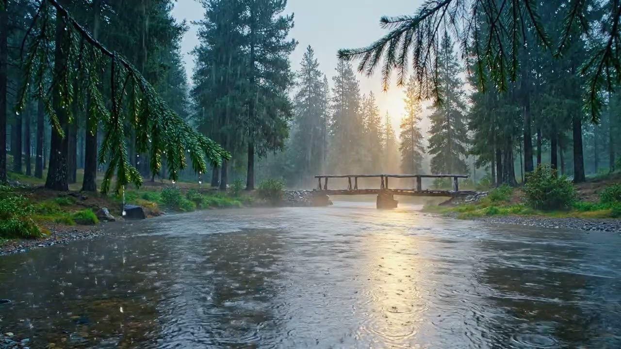 “Listen to the Rain by the River | Peaceful Nature Sounds for Studying & Sleeping”