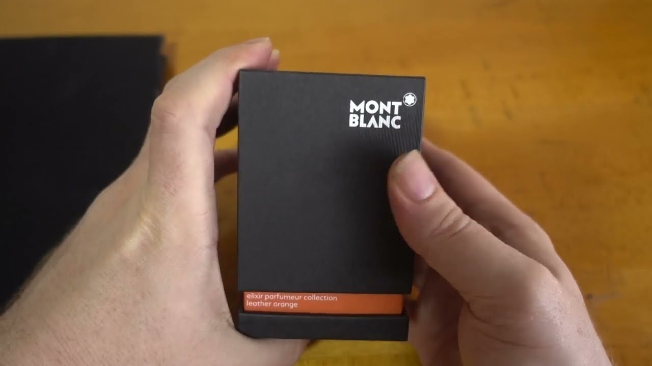 Unboxing Montblanc's Elixir Leather orange perfumed ink