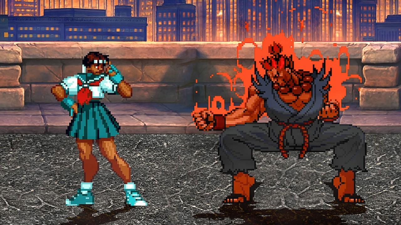 Dark Sakura Vs. Akuma - The Solar Hado