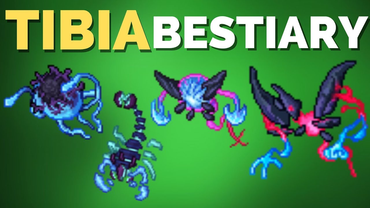 TIBIA BESTIARY Instable Breach Brood, Instable Sparkion, Stabilizing Dread Intruder, Reality Reaver