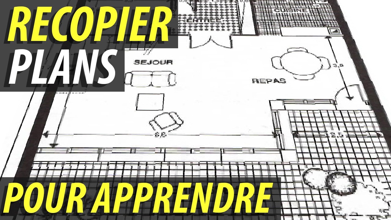 Pour apprendre à dessiner des plans et lire de plans : Il faut recopier des plans de maison - 60