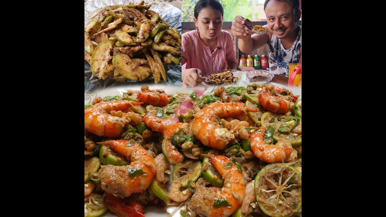 ပုစွန်သံပုရာသီးသုပ် ချဥ်ချဥ်စပ်စပ်လေးသုပ်စားမယ်😋😋