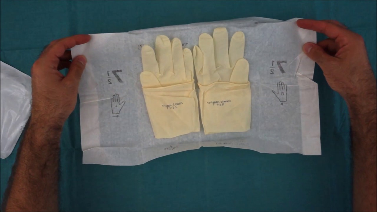 How to put on sterile gloves