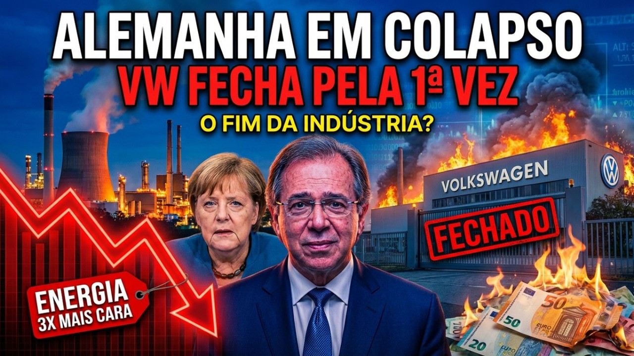 ALEMANHA EM COLAPSO: 41% das Fábricas Demitindo, Energia 3x Mais Cara | VW Fecha Pela 1ª Vez
