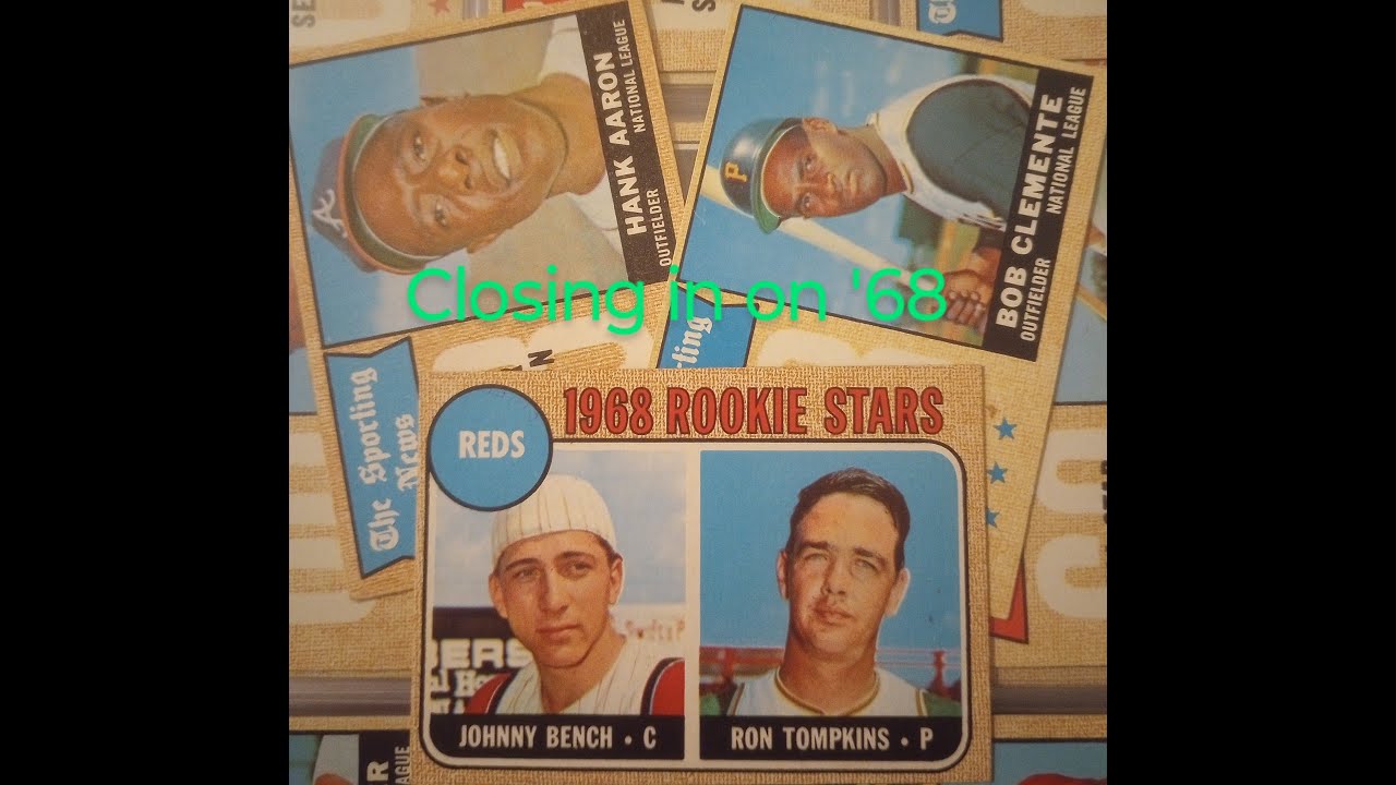 Closing in on 1968 Topps Baseball! Featuring Johnny Bench, Clemente, Aaron, Yaz, Rose & ????